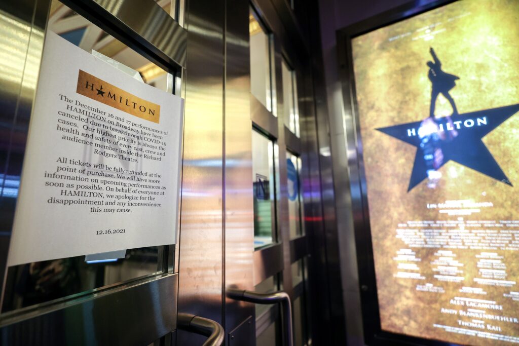 Amid Rise in Covid-19 Cases, Broadway Rocked by Cancellations, Closures