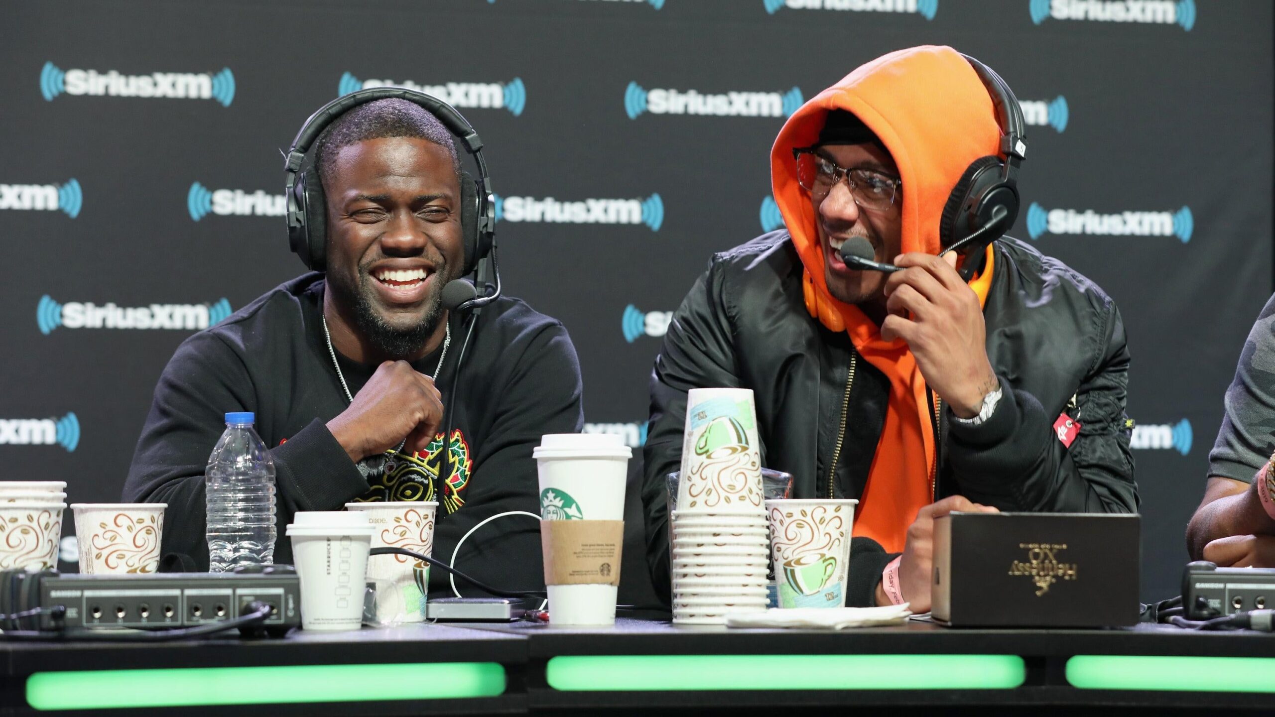 Kevin Hart and Nick Cannon attend SiriusXM on February 01, 2019. Photo: Getty Images Cindy Ord