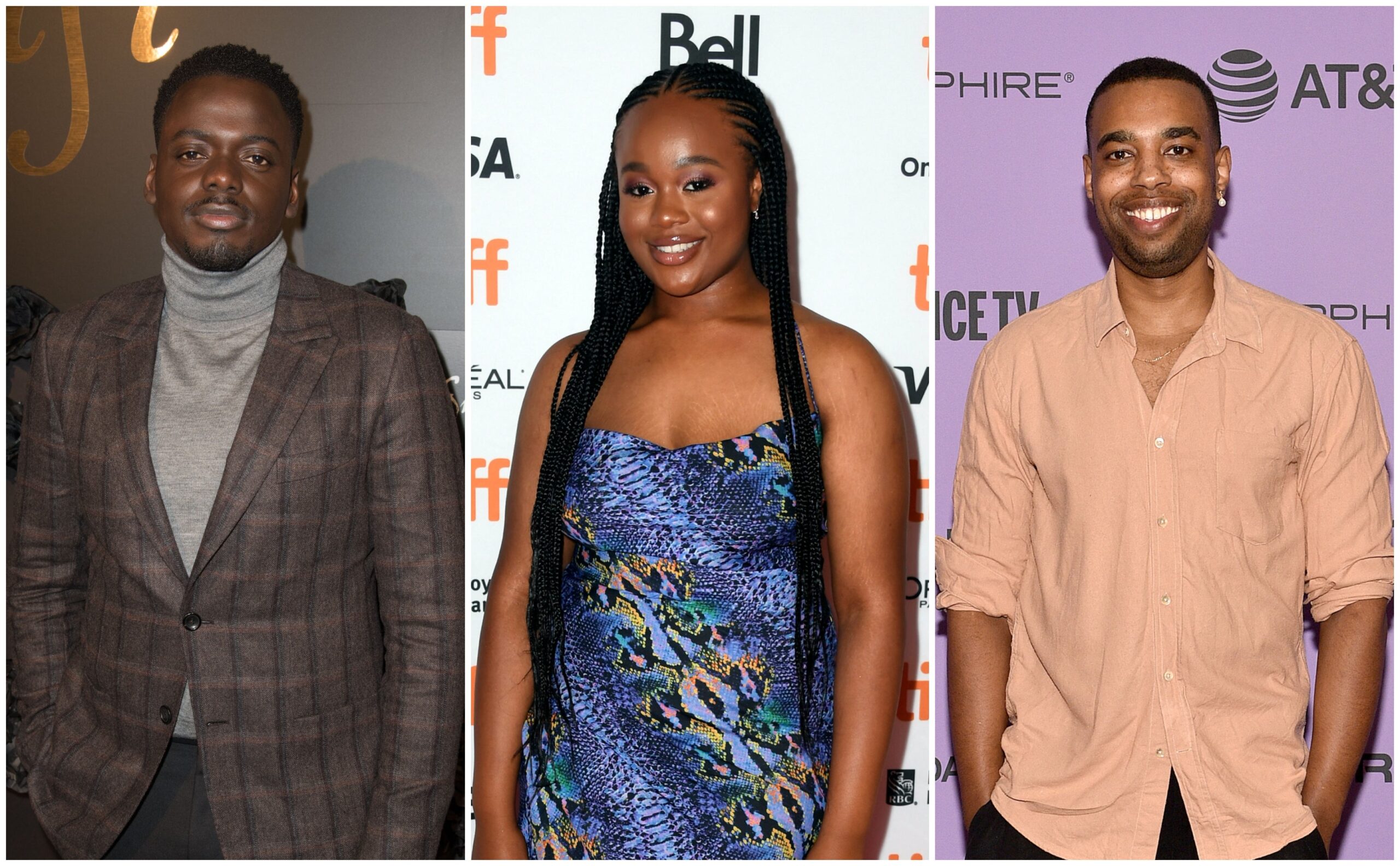 Daniel Kaluuya attends Toast To The Arts Presented By Remy Martin on March 2, 2018 in West Hollywood, California; Bukky Bakray attends the “Rocks” premiere during the 2019 Toronto International Film Festival on September 05, 2019 in Toronto, Canada; Remi Weekes attends the Netflix “His House” Midnight Premier on January 27, 2020 in Park City, Utah. Photo: Getty Images Earl Gibson III for Think Common Music Inc./Frazer Harrison/ y David Becker for Netflix