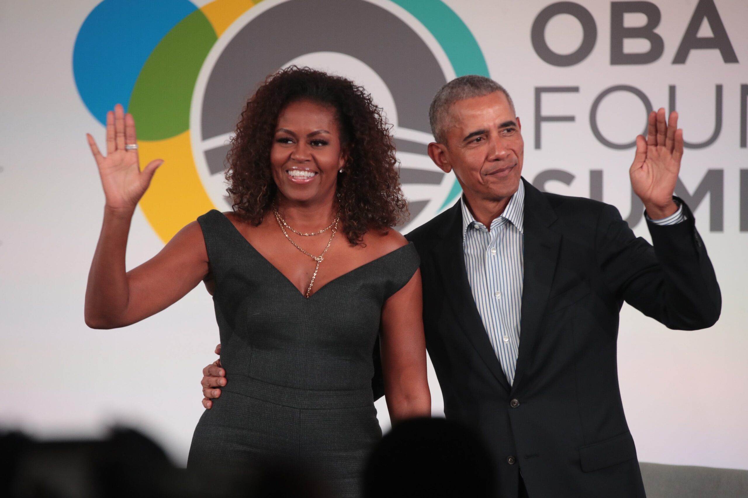 Former U.S. President Barack Obama and his wife Michelle close the Obama Foundation Summit together on October 29, 2019 in Chicago, Illinois. Photo: Getty Images Scott Olson