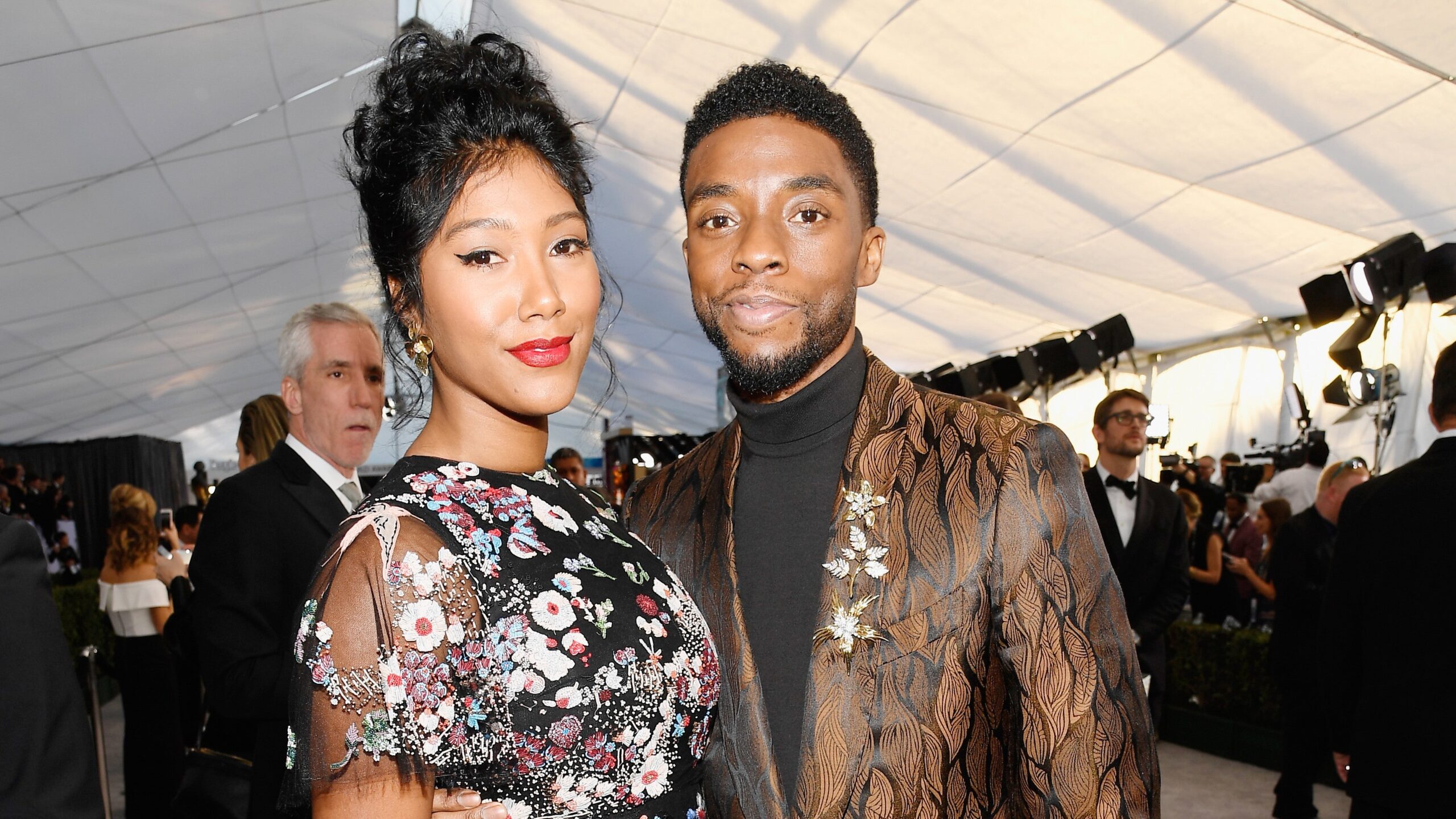 Taylor Simone Ledward and Chadwick Boseman attend the 25th Annual Screen Actors Guild Awards on January 27, 2019 in Los Angeles, California. Photo: Getty Images Kevork Djansezian