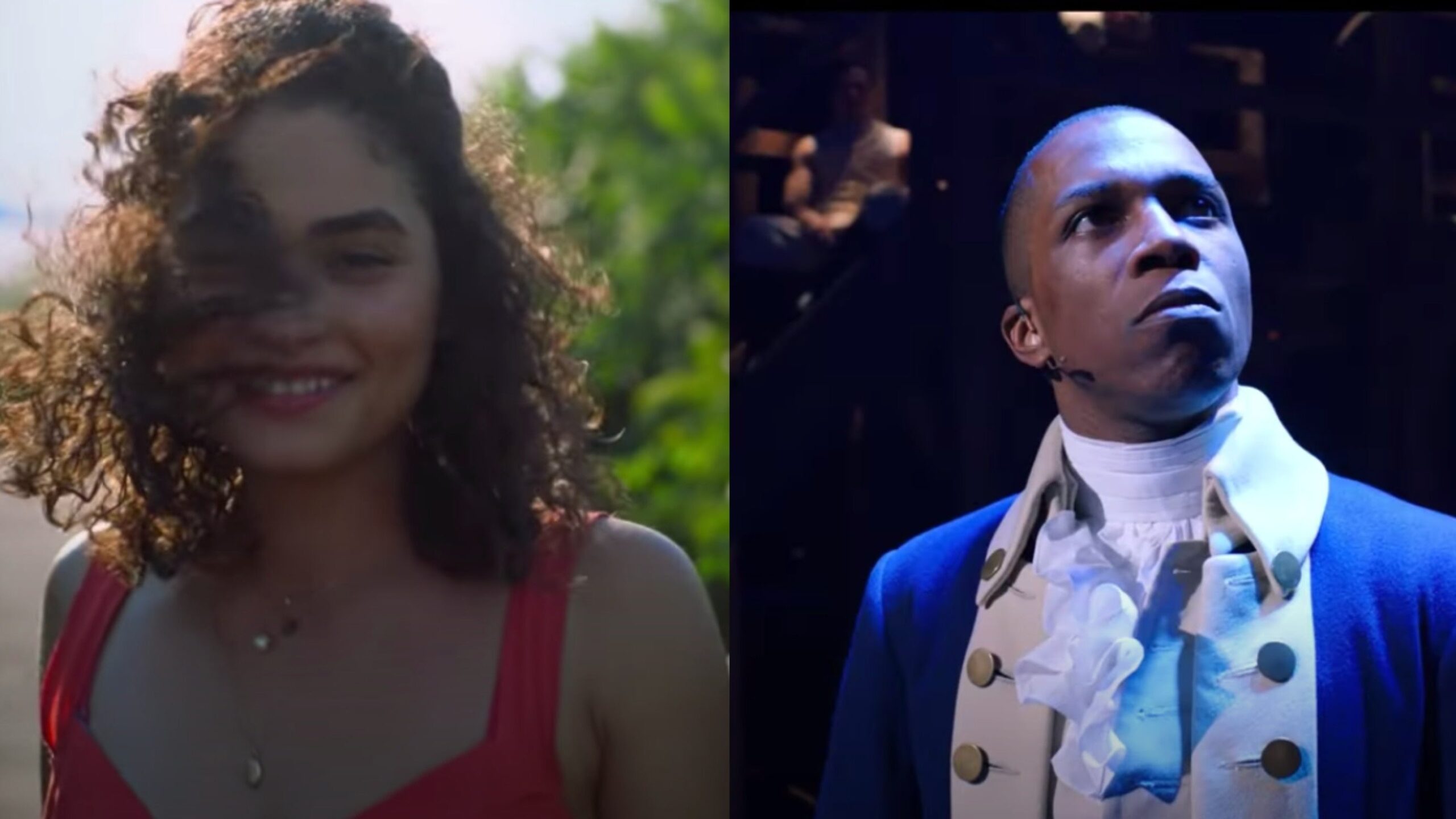 Brittany O’Grady in Little Voice; Leslie Odom, Jr. in Hamilton Screenshot: Apple TV (YouTube